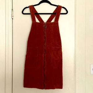 Altar’d State Brown corduroy zip up dress size M
